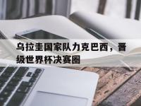 包含乌拉圭国家队力克巴西，晋级世界杯决赛圈的词条