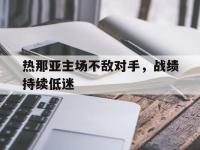 包含热那亚主场不敌对手，战绩持续低迷的词条